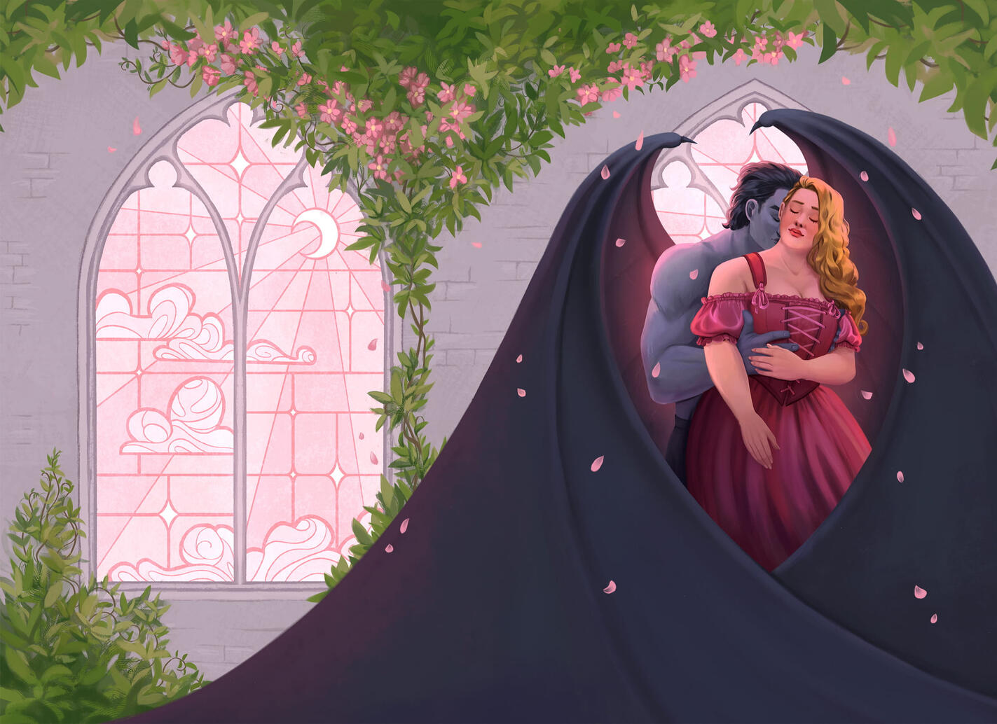 Under the Stone Moon by Hailey Blackwood cover - commission